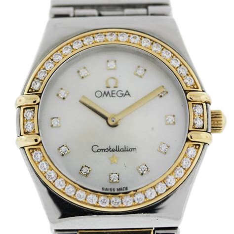 omega constellation 2 tone 27mm diamond bezel